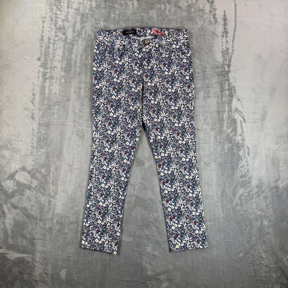 J.Crew Toothpick Ankle Jeans Women's Size 27 White Floral Liberty Art Pants